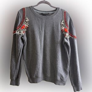 Hemant & Nandita • Embellished Cotton Sweater • Size Large